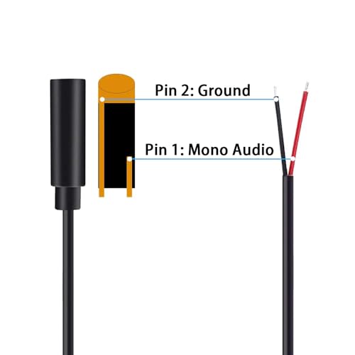 Jienk 2PCS 3Ft 3.5mm 1/8" TS Mono Audio Female Plug to 2Wire Pigtail Cable by Jienk - Used condition - Image 4