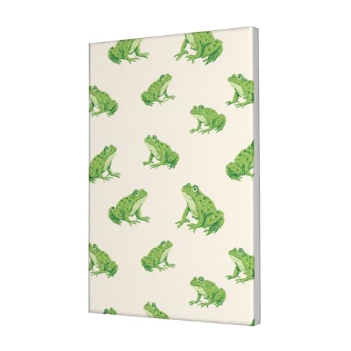 Rana verde en lienzo estético de 30x45 cm para dar vida y color a tu dormitorio enmarcado