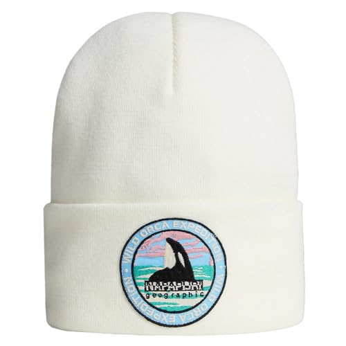 Berretto Napapijri blanc homme en tricot premium aux finitions soignées