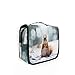 Hanging Toiletry Bag Winter Animal Squirrel, Cosmetic Bag Portable Makeup Travel Bag Organizer for Travel Accessories Kit, Bathroom Shower, Gifts for Women Men