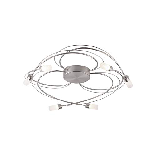 Preisvergleich Produktbild LED Deckenleuchte Paul Neuhaus Nelia 8250-55 Lampe Dimmbar Stahl Weiß