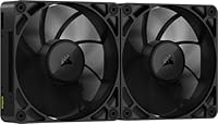 CORSAIR iCUE Link RX140 MAX 140mm PWM Thick Fans with iCUE Link System Hub – High-Static Pressure – Liquid Crystal Polymer – Magnetic Dome Bearing – Dual Pack – Black