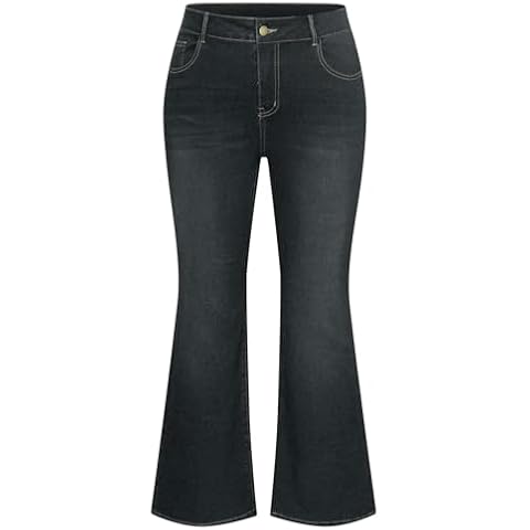 Hanna Nikole Women's High Waist Bell Bottom Jeans Cover