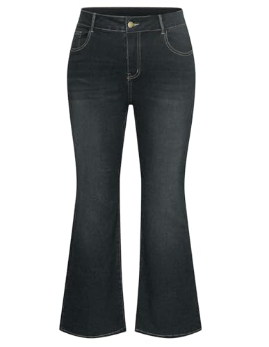 Hanna Nikole Jean Bootcut Grande Taille pour Femme, Taille Haute,