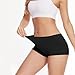 Uizuooy 6er Pack Damen Boxershorts Pantys Seamless Slips Damen Atmungsaktiv Panties Weich Stretch Frauen Unterwäsche Mikrofaser ohne Seitennähte Schwarz BL S/M