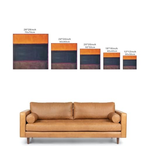 Impression sur toile Mark Rothko orange gris 40x40cm décoration murale - 7