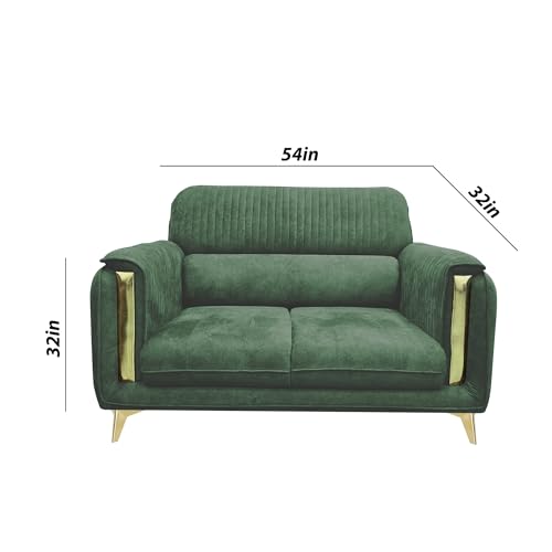 Image of Casaliving Gelio 2 Seater Sofa Set for Living Room (Green Colour) Premium Fabric Sofa