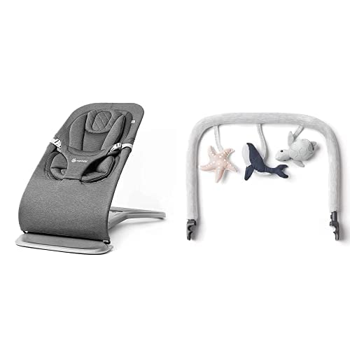 Ergobaby Evolve Bouncer and Toy Bar Set - Gris carbón