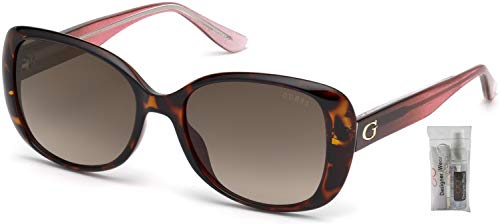 Guess GU7554 Square Sunglasses for Women +BUNDLE with ACCESSORY EYEWEAR KIT2