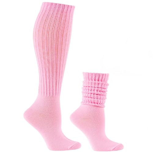 Image of TINTAO Women's Boots Socks,Winter Wool Cable Knit Knee High Slouch Boot Socks Long Warm Thick Leg Warmers,Size 5-10 W677