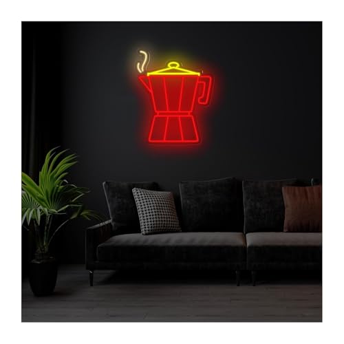 Lampe néon pour relooker un mur vide de café ou de cuisine