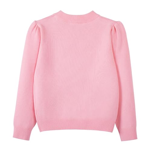 Image of Danny D Young Girl′s Bowknot Sequin Knitted Sweater Crew Neck Long Sleeved Tops for Autumn and Winter