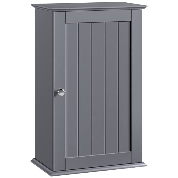 Abician Armoire Murale Élégante à 3 Niveaux Porte Unique Armoire de Rangement de Salle de Bain...