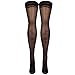 Truform Sheer Compression Stockings, 8-15 mmHg, Women's Thigh High Length, 20 Denier, Black, Large
