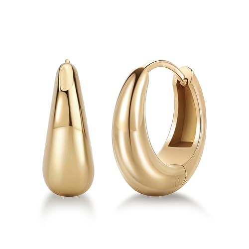 Fnionvn Hoop Earrings for Women Gold Small Earrings Backless Earrings by Fnionvn - Used condition - US$10.70