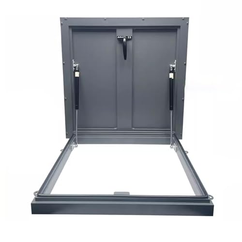 Roof Hatch Door with Galvanized Cover Plate & Buffer Pressure Bars – Multiple Sizes for Warehouses Residences and Attics (50x80cm / 20x32in)