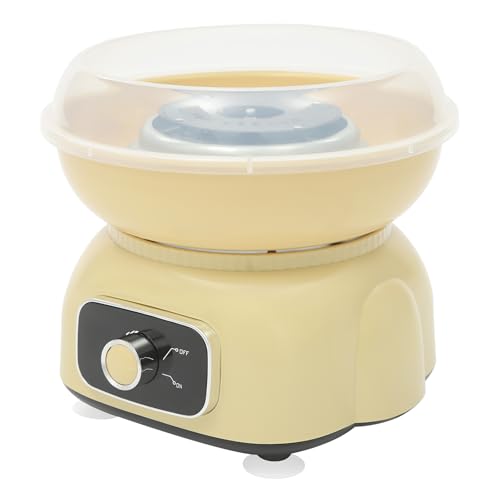 Zuckerwattemaschine Set Für Zuckerwatte Aus Kristallzucker Oder Für Hartkaramellen 22 * 23cm Mit 10x Bambus Stäbchen Und Zubehör Für Zuhause Kindergeburtstag Familienfeier 500W Gelb – Bild 7