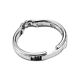Stainless Steel Penile Stretching Exercise Adjustable Magnetic Ring Metal Small Penis Cock Ring Stronger Erection Enhancer for Men(XL)