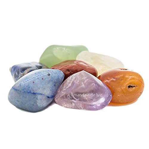 Kit de 7 Pedras Naturais dos Chakras Mandala de Luz P