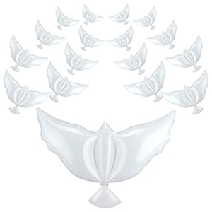 16 Stück Friedenstaube Luftballons Weiß Gedenkballons Taube Vogel Luftballons Zeremonien Party Dekorationen für Hochzeit…