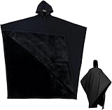 VZXATYOP Sudadera con Capucha Y Peso Unisex Extragrande Tipo Manta con Mangas Largas Suave Y Acogedora For Mujer Hombre Bata Holgada Y Cómoda(Black)