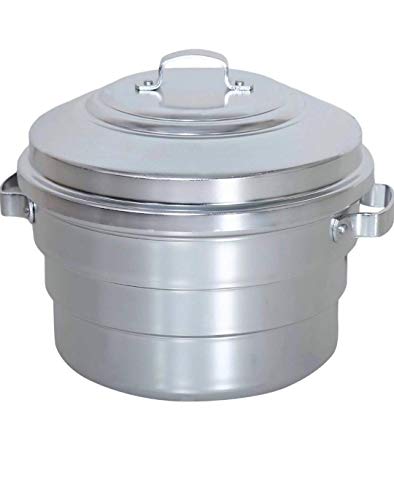 Anodised(Hindalium) Aluminium Idli Maker/Non-Whistling Traditional Idli Cooker/Idli Steamer/Idli Pot Cooking 25 Idlis Size 25, White Color, LPG Stove Compatible Only