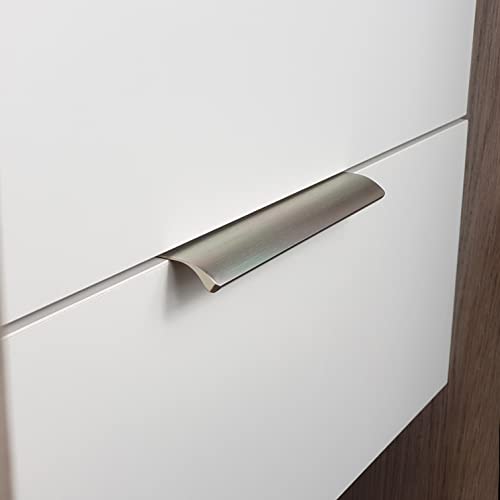 M4TEC Bar Kitchen Cabinet Door Handles Cupboards Drawers Bedroom Furniture Concealed Finger Edge Pull Handle for Wardrobe & Bedroom Cabinet Brushed Stainless Steel. VD3 Series: 64 mm Pack of 10 - Image 4