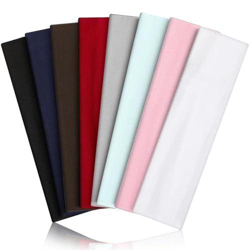 Image of 8PCS Summer-Exclusive Non Slip Sports Elastic Soft Running Fashion Headbands Absorb Sweat for Women & Men Working Out, Travel