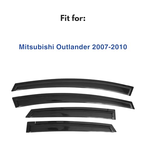 Image of IG Window Visors Fit for 2007-2010 Mitsubishi Outlander, Out-Channel Rain Guards Vent Wind Deflectors 4PC, Car Accessories for 07-10 Outlander