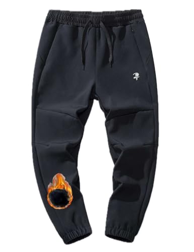 Boys Waterproof Pants Kids Fleece Lined Windproof Trousers Outdoor Warm Hiking Joggers