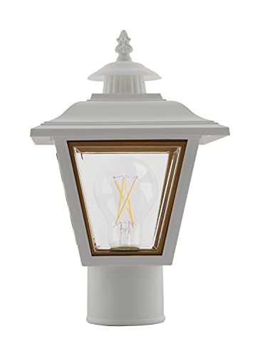 Nuvo Sf77/899 Coach Post Lantern With Acrylic Panels, White #TOP1