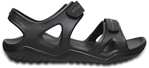 Crocs Men's Swiftwater River Sandal Fisherman, Black/Black, 11 M US