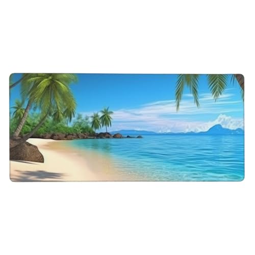 Tapis de souris de jeu XXL imperméable avec bord cousu et base antidérapante