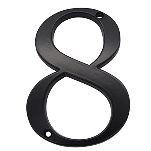 Targa 3D galleggiante con numero civico nero, 10,2 cm, moderna, per porta indirizzi di casa, cifre esterne in lega elettrolitica, grande cartello digitale per cassetta postale da 0 a 9, montaggio a