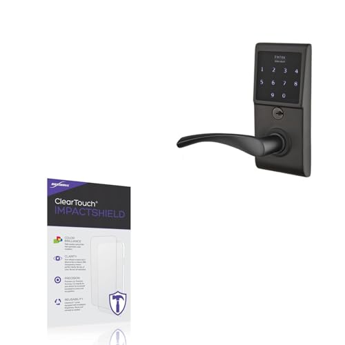 BoxWave Screen Protector Compatible With Emtek EMTouch Keypad Leverset - ClearTouch ImpactShield (2-Pack), Impenetrable Screen Protector Flexible Film