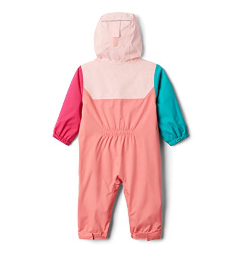 Columbia Baby Girls' Toddler Critter Jitters II Rain Suit, Salmon/Tropic Water/Pink Sand, 2T