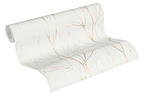 A.S. Création Blooming Vliestapete 10,05 m x 0,53 m mit glänzendem...