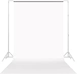 Seamless Photography Background Paper Backdrop, 1.35x10m / 4.4x32.8ft, Arctic White, for Photo Studio Portrait Shooting, Product, Pet Filming, Television, Youtube Video