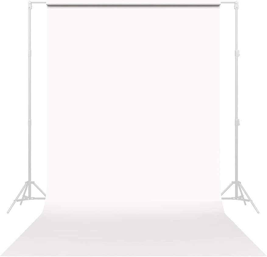 Fondo de Papel de fotografía sin Costuras, 1,35 x 10 m, Color Blanco ártico, para fotografía de Retratos de Estudio, Producto, película de Mascotas, televisión
