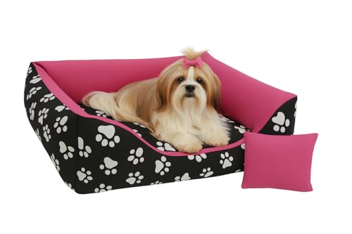 Cama Pet Para Cachorros e Gatos Tamanho 80x60cm 100% lavável Com Brinquedo que é a almofadinha