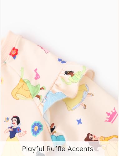 Image of Disney Frozen Toddler Girl Outfits Long Sleeve Shirt and Pocket Pant Clothing Sets Fall Casual Pullover Dailywear
