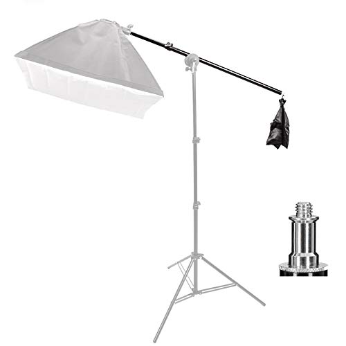 Pyxelstudio Lot de 1 Photo Studio Bras Boom Trépied Extensible Sac Sable 140cm