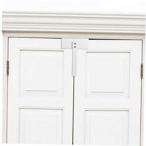 Angoily Cerradura portátil tipo cerrojo para puertas dobles plegables de clóset, fácil instalación, segura para niños y niñas miniatura 4