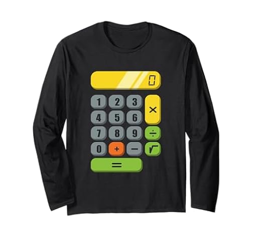 Disfraz de calculadora para Halloween, fácil cosplay, matemáticas, friki Manga Larga | Ya disponible en tu tienda friki favorita! En mundofriki.es!