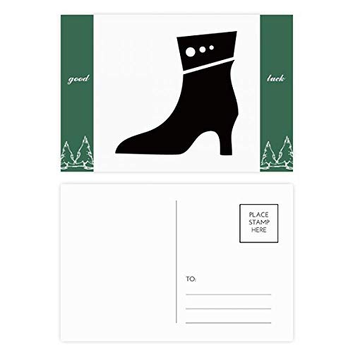 Cartes postales Bonne chance avec silhouette noire par DIYthinker en lot de 20