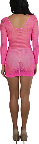 Image of ToBeInStyle Women's Stretch See Through Fishnet Novelty Mini Rave Party Dress