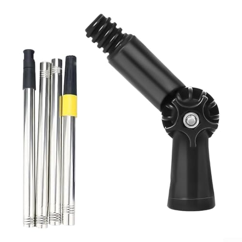 Barra telescópica de 1 2 m con articulación articulada giratoria para rodillos de pintura, compatible con abrazaderas para fijación segura a varios accesorios de limpieza