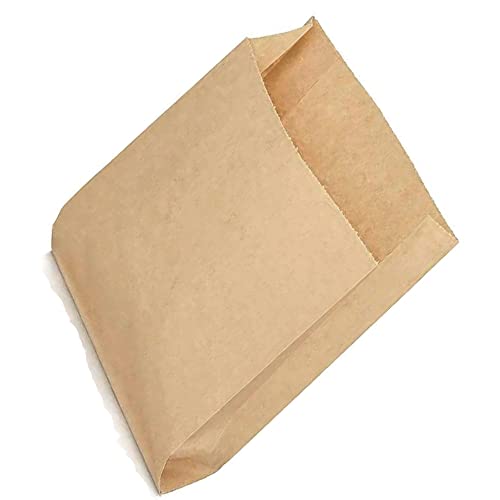 100stk Papiertüten Braun Brottüten Papier DIY Recyclingpapier Geschenkverpackungen für Party-Mittagessen (13 * 20cm) Cover