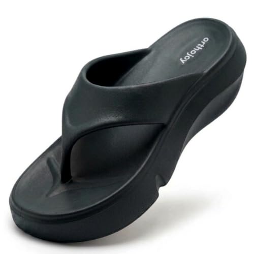 Image of ORTHO JOY Orthopedic Slippers for Women | Soft Cushioned EVA Flip Flops with Arch & Heel Support | Lightweight Anti-Slip Platform Thong Slides for Daily Wear, Indoor & Outdoor