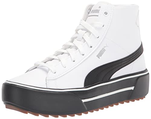 PUMA Damen Kaia Mid Leder Sneaker, Weiss/opulenter Garten, 38.5 EU thumbnail